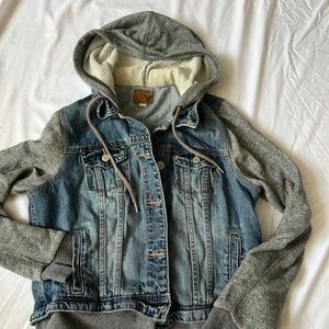 AE Jean Jacket/ Grey Hoodie